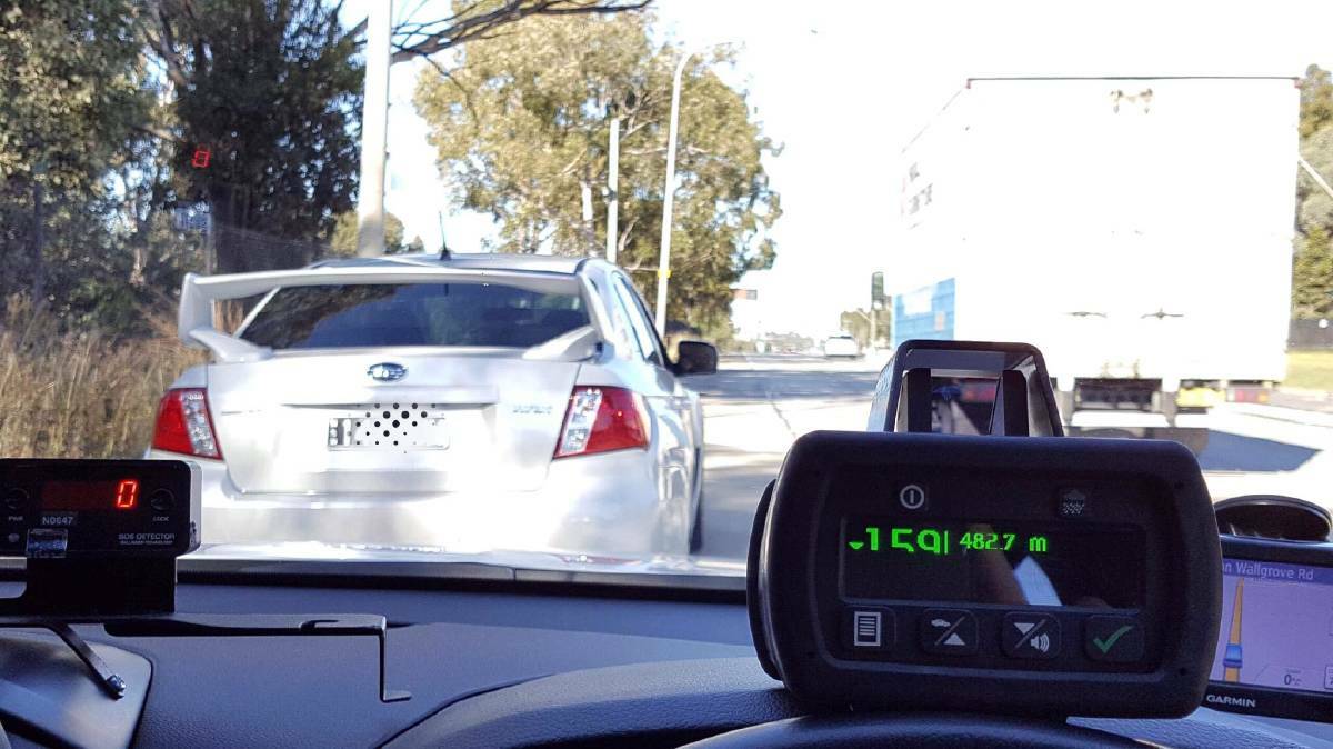 LATE FOR WORK: NSW Police Traffic and Highway Patrol clocked a Blacktown man allegedly driving at 160km/h in Eastern Creek on July 20.