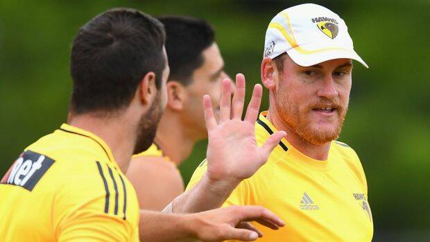 Jarryd Roughead at training on Monday. Photo: Getty Images