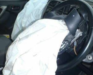 The Takata airbag in a RAV4 SUV responsible for injuring a 21-year-old Darwin woman on Monday. Photo: NT Police
