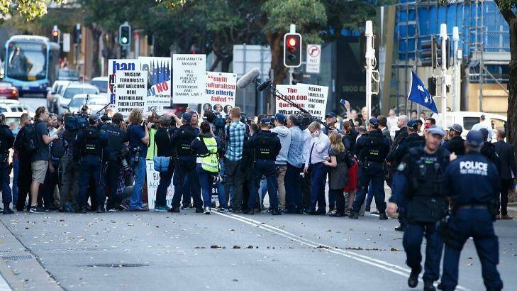 SYDNEY, AUSTRALIA - OCTOBER 09:  Shutdown Parramatta Mosque rally on October 9, 2015 in Sydney, Australia.  (Photo by Zak Kaczmarek/Fairfax Media) Photo: Zak Kaczmarek