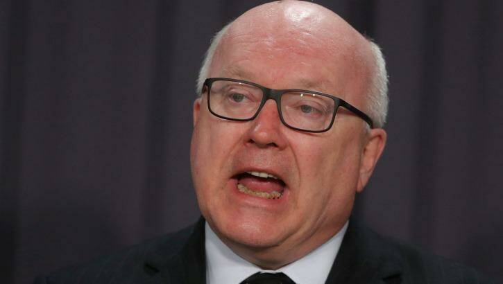 Attorney-General George Brandis has said the government will be open to compromise on the structure of the same-sex marriage plebiscite. Photo: Alex Ellinghausen