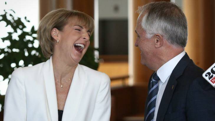 Malcolm Turnbull with Senator Michaelia Cash, before the reshuffle Photo: Andrew Meares