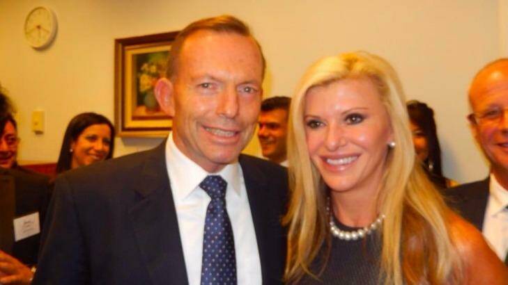 Tony Abbott with Gamble Breaux of Real Housewives of Melbourne. Photo: Supplied