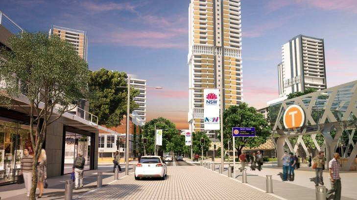 An artist's impression of high-rise towers near the new metro train station at Waterloo. Photo: Supplied