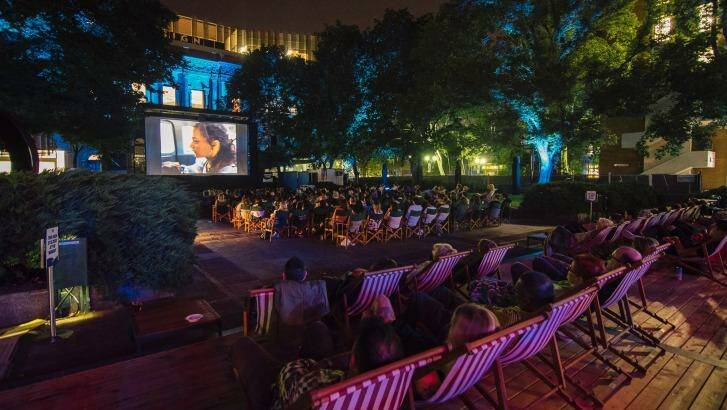 The picturesque Shimmerlands outdoor cinema at the University of Melbourne. Photo: Ivanna Oksenyuk