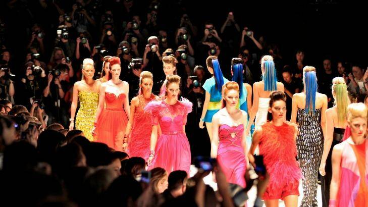 Colour your life: Aurelio Costarella blazes a vibrant trail at Fashion Week 2014. Photo: Edwina Pickles