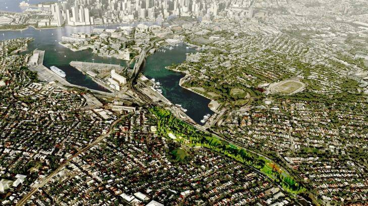 Impressions of how the Rozelle underground project would look on completion. Photo: Supplied