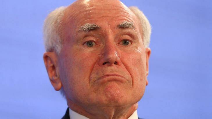Former prime minister John Howard at the National Press Club in Canberra. Photo: Andrew Meares