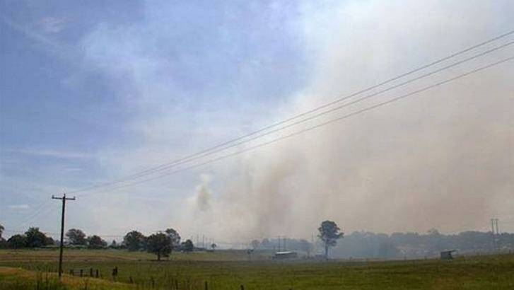 The Buchanan blaze from afar.  Photo: Krystal Sellars/Cessnock Advertiser 
