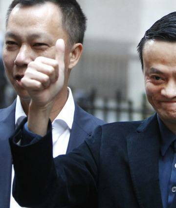 Thumbs up: Jack Ma's Alibaba sold close to $11 billion worth of goods in the Singles' Day sale.
