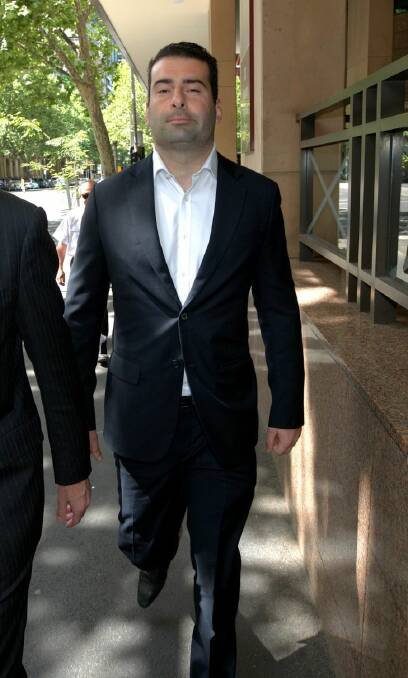 Former NAB banker Andrew Matthews on charges he defrauded customers of $855,000 by falsifying bank loans.seen here leaving the Melbourne Magistrates Court. 21st November 2017. Photo by Jason South