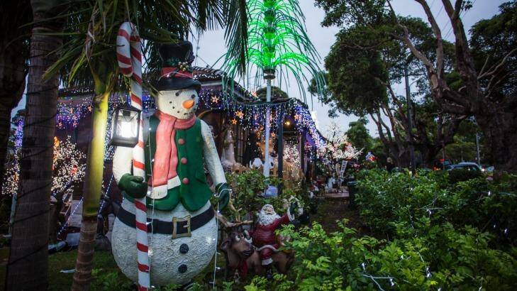 51 Rangers Road is transformed into a Christmas wonderland. Photo: Dominic Lorrimer