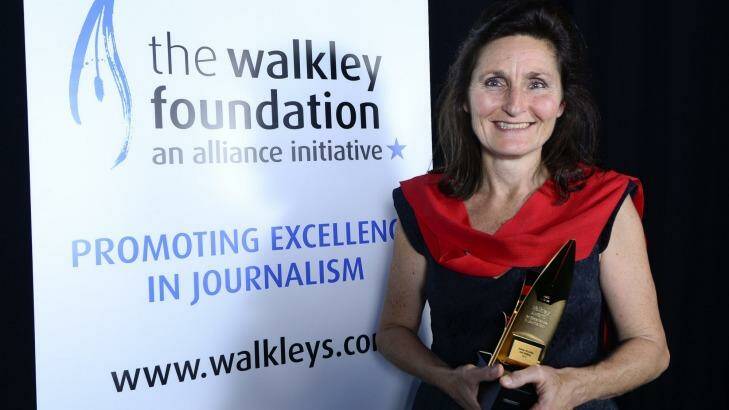 Joanne McCarthy, pictured with the Gold Walkley, has been crowned Fairfax Media's Women of Influence 2014. Photo: Supplied