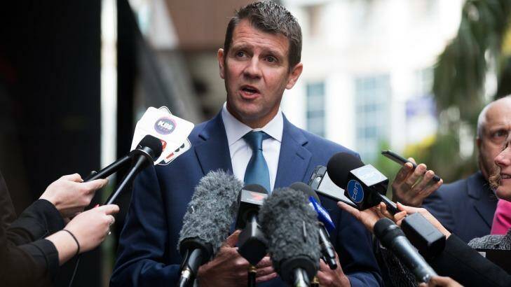 Premier Mike Baird speaks to the media following release of the Operation Spicer report. Photo: Edwina Pickles