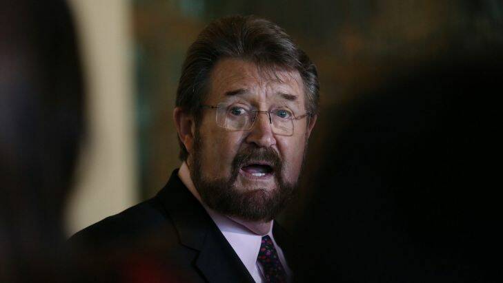 Senator Derryn Hinch at Parliament House in Canberra on Thursday 1 December 2016 Photo: Andrew Meares  Photo: Andrew Meares