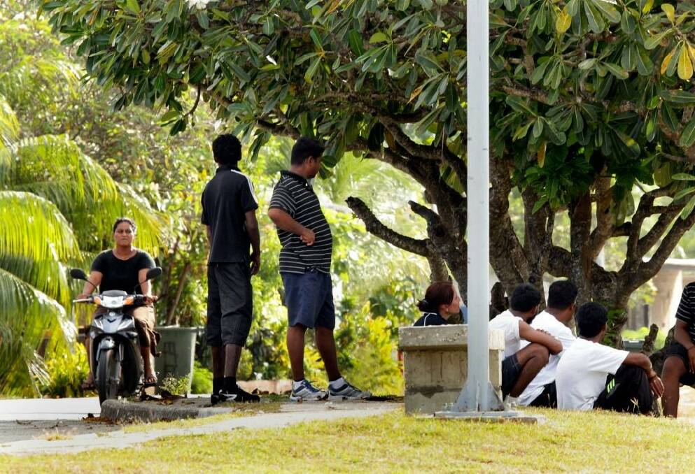 A file picture of asylum seekers on Nauru. Photo: Angela Wylie