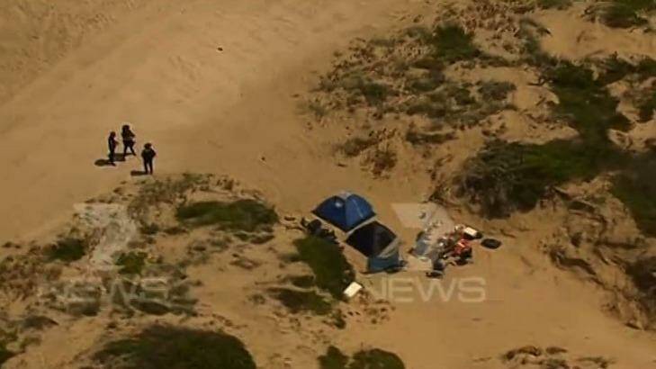 Police were called to Coorong National Park near Salt Creek. Photo: Seven News