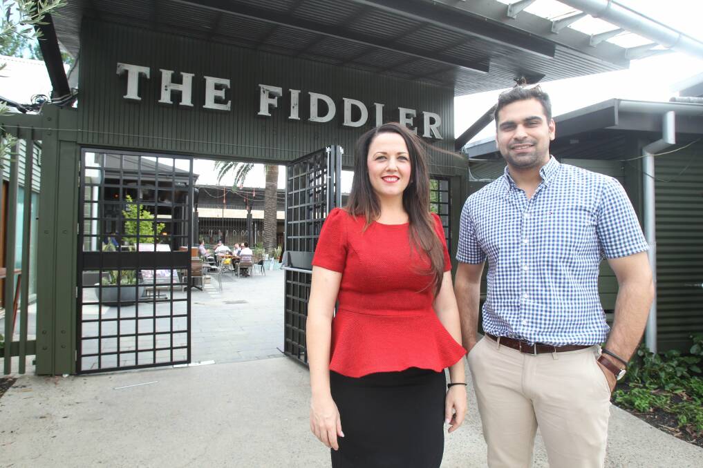 Complete makeover: Newly appointed hotel general manager Sara Belling and bar manager Sal Underabi look forward to taking renamed The Fiddler to a new level. "We've completely changed the way the place looks, giving it back that rustic, vintage charm — and the community is thanking us for it," Mrs Belling said. Picture: Natalie Roberts