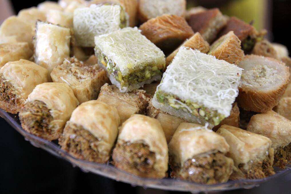 Sweets: The Arabic and Indian Spice tour of Granville finishes off with a decadent baklava treat. Picture: Gene Ramirez
