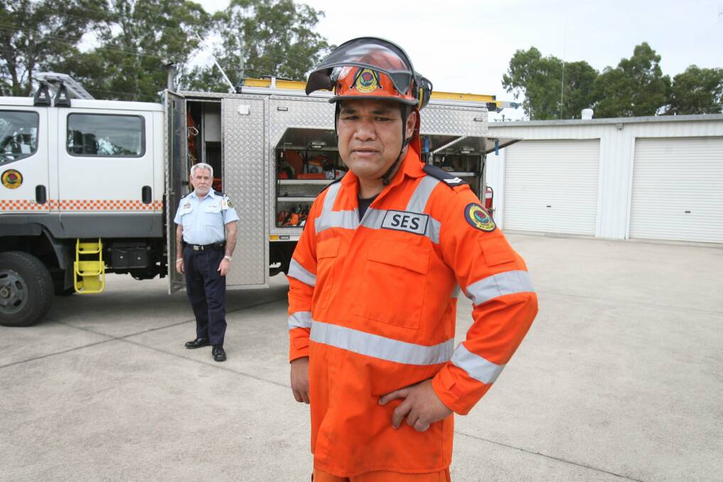 Storm trooper: Lalomilo "Milo" Tauveve (foreground) and Mount Druitt unit local controller Peter Lalor. Picture: Helen Nezdropa