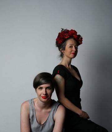 Co-curators: Michaela McGuire and Marieke Hardy. Photo: Kate Geraghty