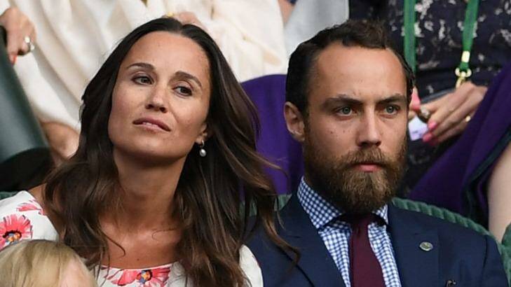Pippa Middleton, with her brother James Middleton at Wimbledon, had photos stolen in the hack. Photo: Getty Images/Shaun Botterill