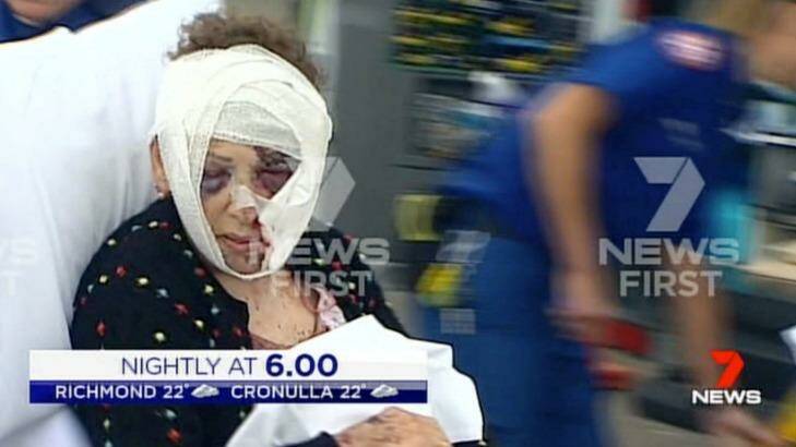 The 78-year-old woman was transported to Westmead Hospital after bank employees notified authorities. Photo: 7 News Sydney