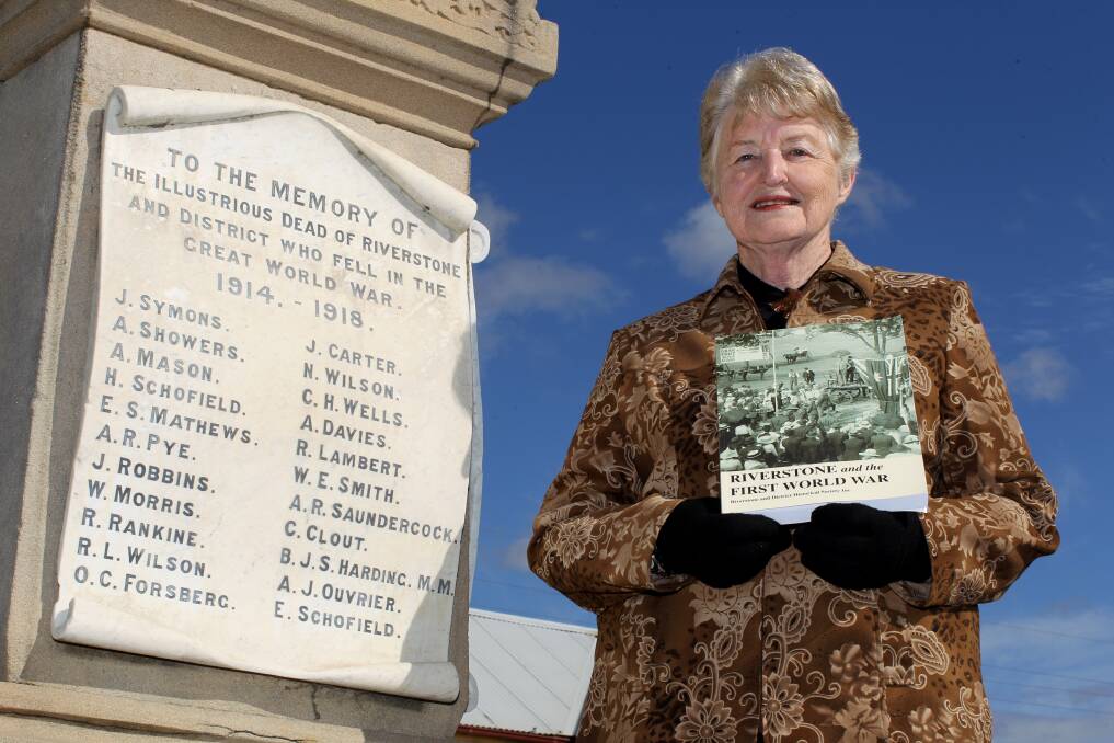 Lest we forget: Riverstone and the First World War co-author Shirley Seale said researching the stories of soldiers who were killed was emotional. "One in two families at that time had someone who went to war." Picture: Geoff Jones