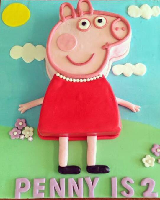 Belinda Allan used as picture she found on the internet to design her Peppa Pig cake. Photo: Supplied