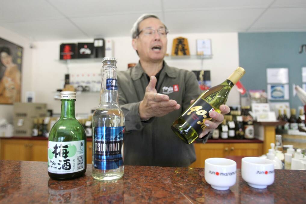 Traditional beverage: Sun Maramune's managing director Allan Noble will be running tours to show how the Japanese drink is produced and bottled late this month. Picture: Gene Ramirez