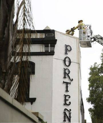 Porteno restaurant on fire. Photo: Wolter Peeters