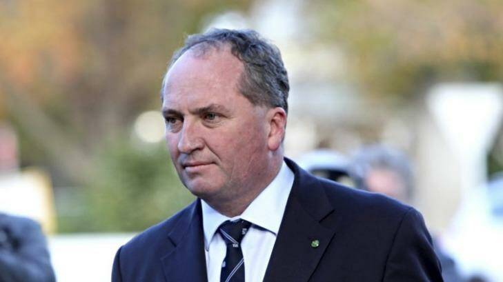 Barnaby Joyce has ruled out resigning from cabinet over the decision to allow the open-cut mine. Photo: Sahlan Hayes