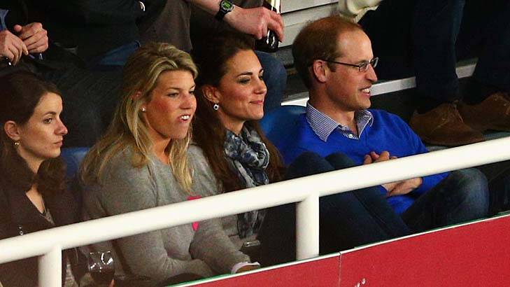 The royal couple at a Super Rugby match between the Waratahs and the Bulls. Photo: Cameron Spencer