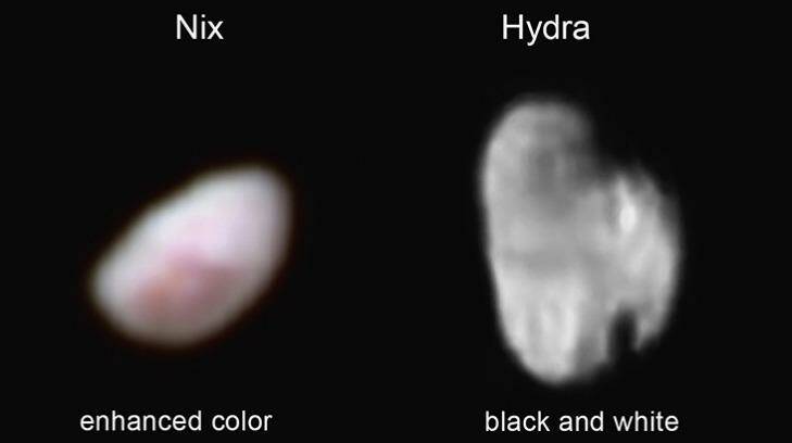 Two of Pluto's smaller moons Nix and Hydra. Photo: NASA/JHUAPL/SWRI