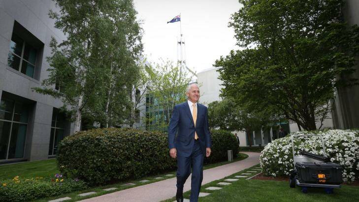 Prime Minister Malcolm Turnbull at Parliament House on Tuesday. Photo: Andrew Meares