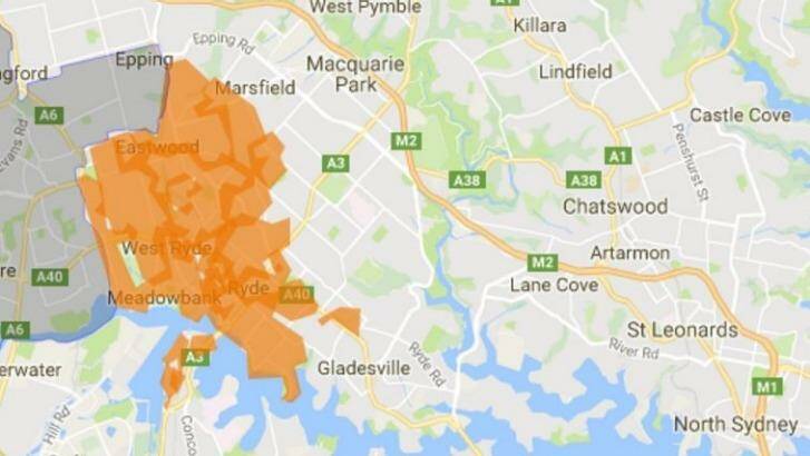 The outage had spread over a wide area in Sydney's north-west. Photo: Ausgrid