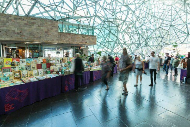 Bookmarket at Federation Square, Melbourne. September 23rd 2017. Photo: Daniel Pockett