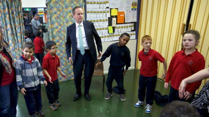 Bill Shorten, who visited the Furlong Park School for Deaf Children on the first anniversary of his time as Opposition Leader, says he's confident Labor is getting "the balance right" on national security. Photo: Jason South