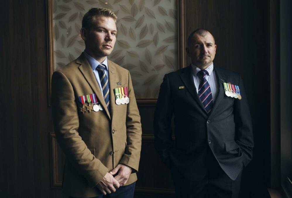 Veterans Peter Mullaly and Lee Sarich have spoken of the effects of military service. Photo: James Brickwood