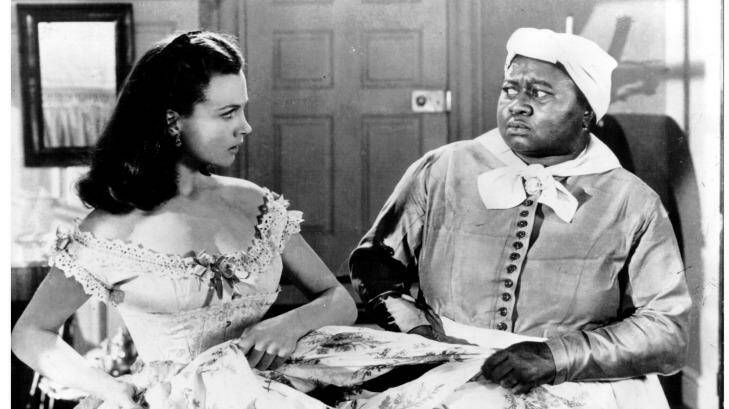 Scarlett O'Hara (Vivien Leigh),and her Mammy (Mattie McDaniel),in <i>Gone with the Wind</i>.