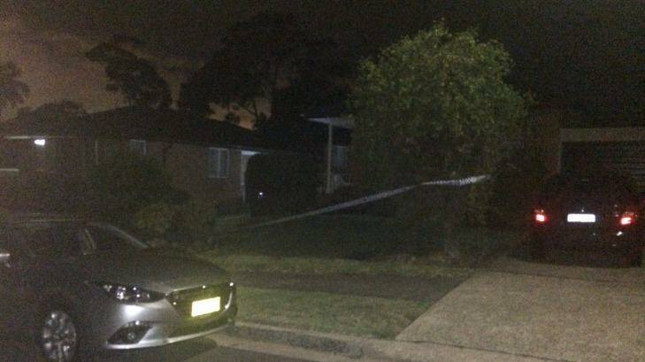 Police tape hangs in front of the home in Bexley where a woman was fatally stabbed.