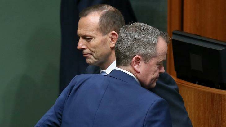 Prime Minister Tony Abbott and Opposition Leader Bill Shorten are at loggerheads over the future of royal commissioner Dyson Heydon. Photo: Alex Ellinghausen