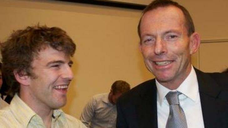Darebin councillor, Oliver Walsh, pictured with former prime minister Tony Abbott on his Facebook account. Photo: Social Media