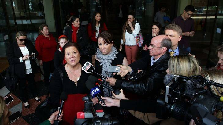 Michelle Fyer and daughter Stacey speak outside the court on Tuesday. Photo: Ben Rushton