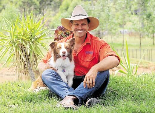 Down to earth: Most people know him as Farmer Dave, but even before he became a TV star his mates in outback Queensland called him Country Dave. "Where I come from is red, which turns to orange, and I believe we're always under construction," he said with reference to his love of orange. Picture: Natalie Roberts