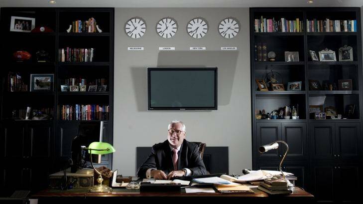 Big business: Andrew McManus in his office. Photo: Teagan Glenane FCN
