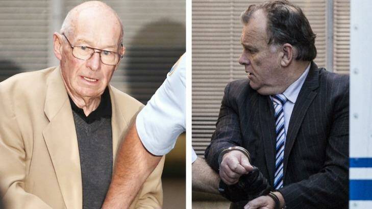 Roger Rogerson, left, and Glen McNamara during the trial.