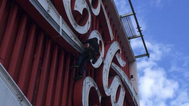 The Coca-Cola sign is being shut down in preparation for a lengthy upgrade.