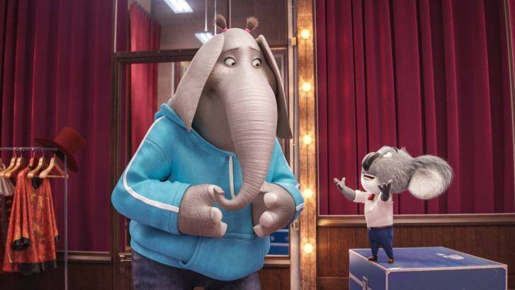Tori Kelly voices Meena the elephant, with Matthew McConaughey as Buster Moon.