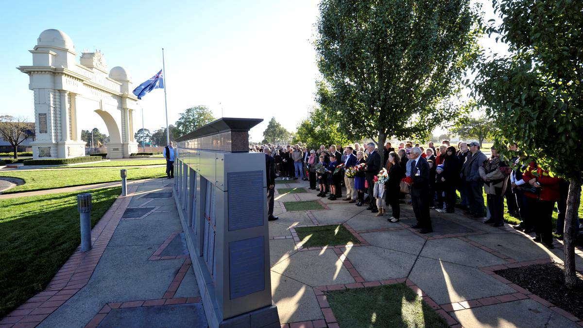 BALLARAT: Anzac Day service at the Arch of Victory. Photo: Jeremy Bannister, The Courier.